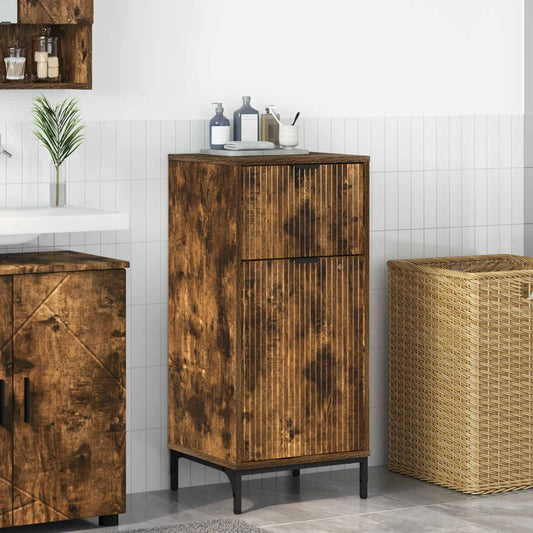 Bathroom Cabinet Smoked Oak 39.5 x 36 x 88 cm