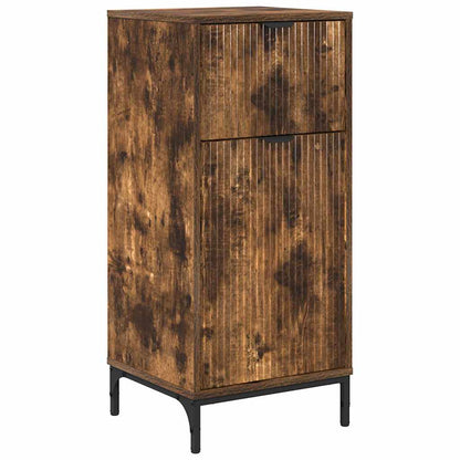 Bathroom Cabinet with Drawer Smoked Oak 39.5 x 36 x 88 cm