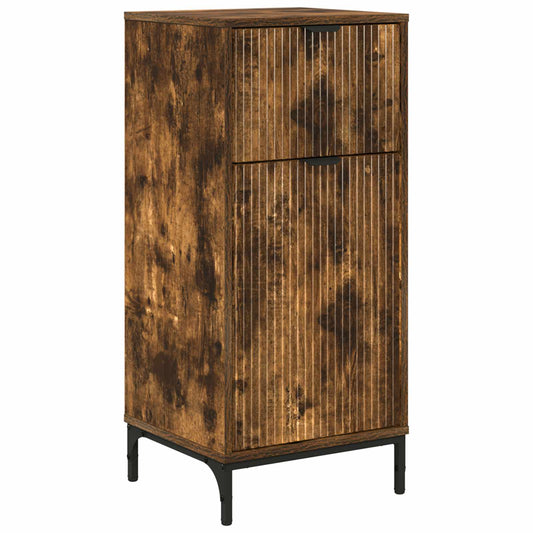 Bathroom Cabinet Smoked Oak 39.5 x 36 x 88 cm