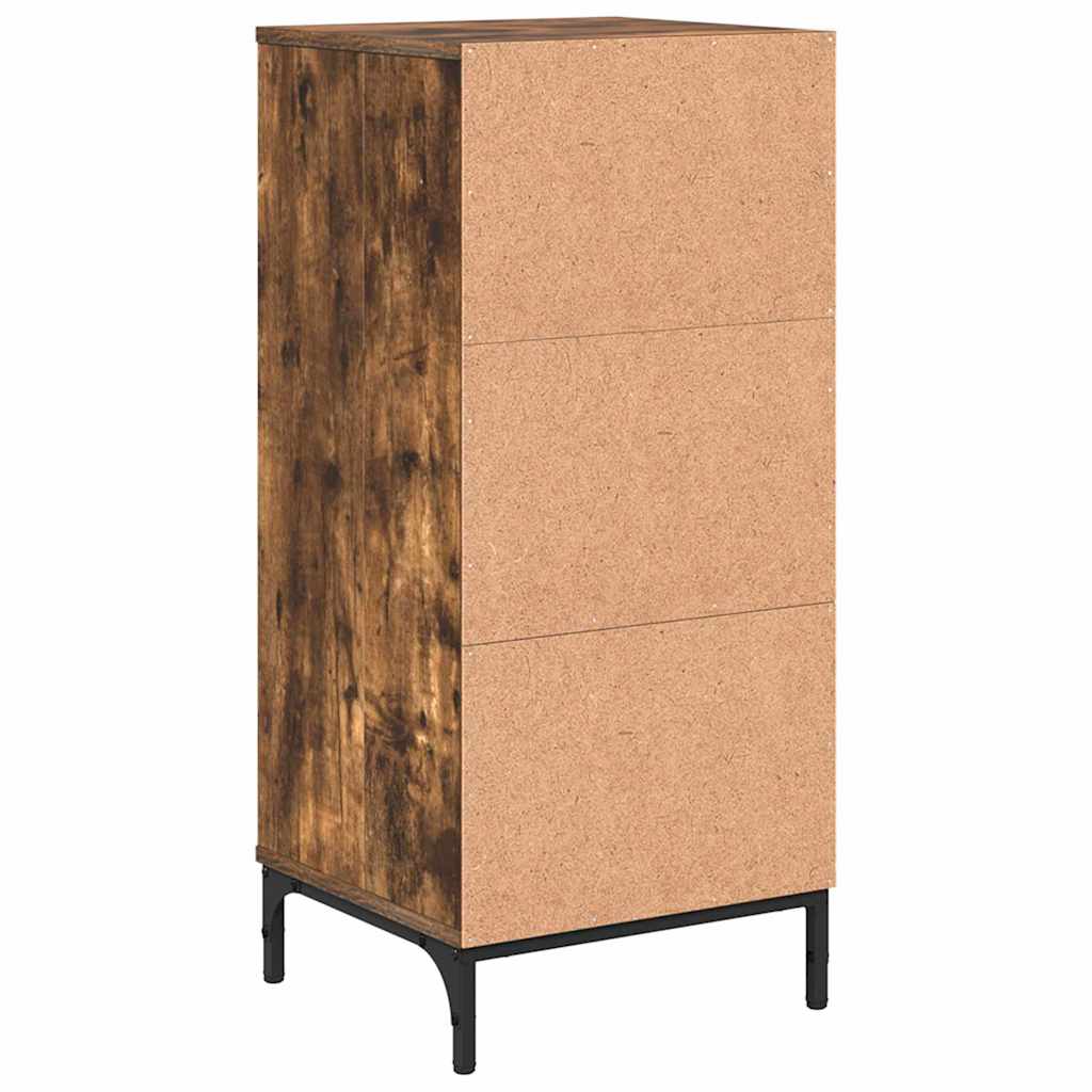Bathroom Cabinet with Drawer Smoked Oak 39.5 x 36 x 88 cm