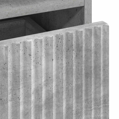 Bathroom Cabinet with Drawer Concrete Grey 31.5 x 33 x 190 cm