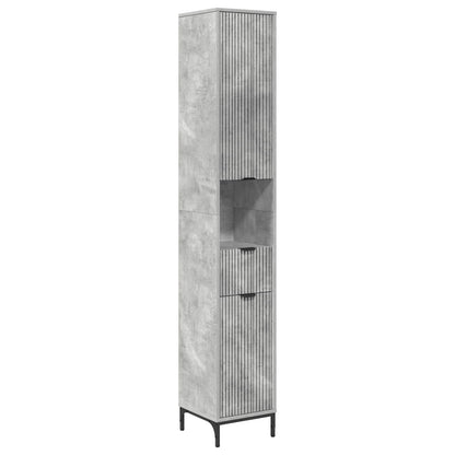 Bathroom Cabinet with Drawer Concrete Grey 31.5 x 33 x 190 cm