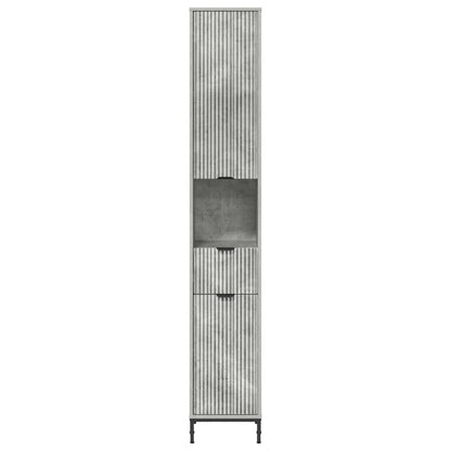 Bathroom Cabinet with Drawer Concrete Grey 31.5 x 33 x 190 cm