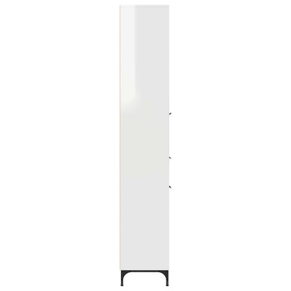Bathroom Cabinet High Gloss White 31.5 x 33 x 190 cm