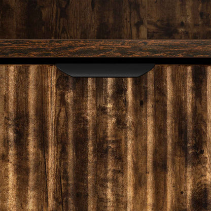 Bathroom Cabinet Smoked Oak 31.5 x 33 x 190 cm