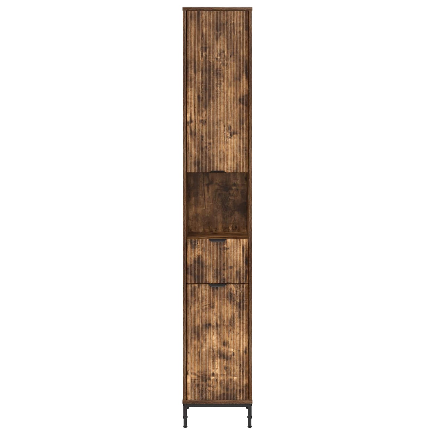 Bathroom Cabinet with Drawer Smoked Oak 31.5 x 33 x 190 cm