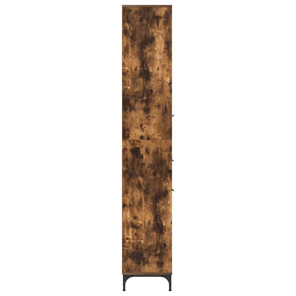 Bathroom Cabinet with Drawer Smoked Oak 31.5 x 33 x 190 cm
