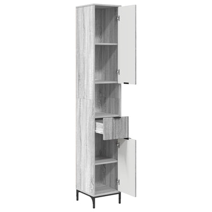 Bathroom Cabinet with Drawer Grey Sonoma 31.5 x 33 x 190 cm