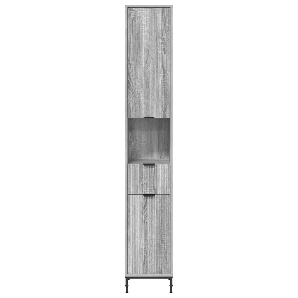 Bathroom Cabinet with Drawer Grey Sonoma 31.5 x 33 x 190 cm