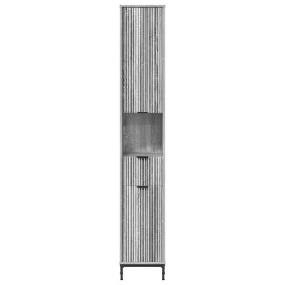 Bathroom Cabinet with Drawer Grey Sonoma 31.5 x 33 x 190 cm