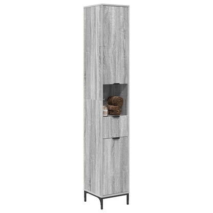 Bathroom Cabinet with Drawer Grey Sonoma 31.5 x 33 x 190 cm