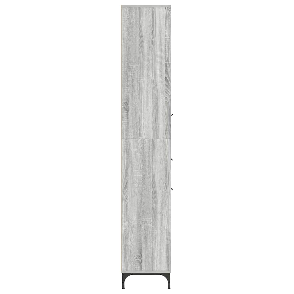 Bathroom Cabinet with Drawer Grey Sonoma 31.5 x 33 x 190 cm
