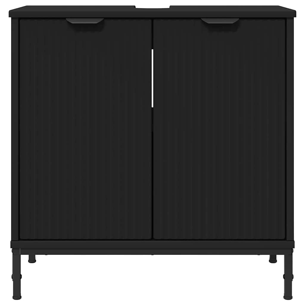 Bathroom Sink Cabinet Black 60.5 x 33.5 x 61 cm Engineered wood