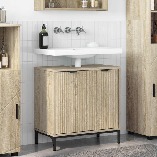 Bathroom Sink Cabinet Sonoma Oak 60.5 x 33.5 x 61 cm