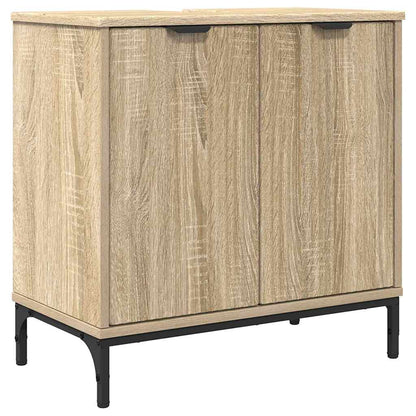 Bathroom Sink Cabinet with Door Sonoma Oak 60.5 x 33.5 x 61 cm