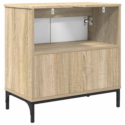 Bathroom Sink Cabinet with Door Sonoma Oak 60.5 x 33.5 x 61 cm