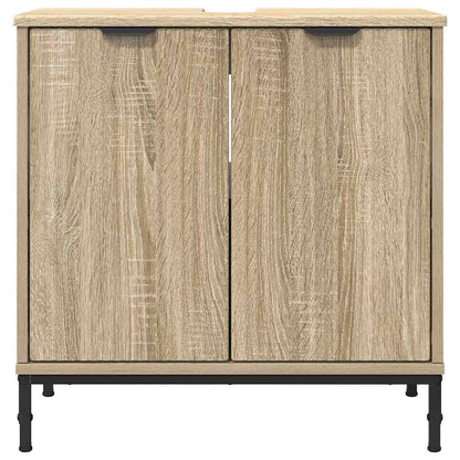 Bathroom Sink Cabinet with Door Sonoma Oak 60.5 x 33.5 x 61 cm