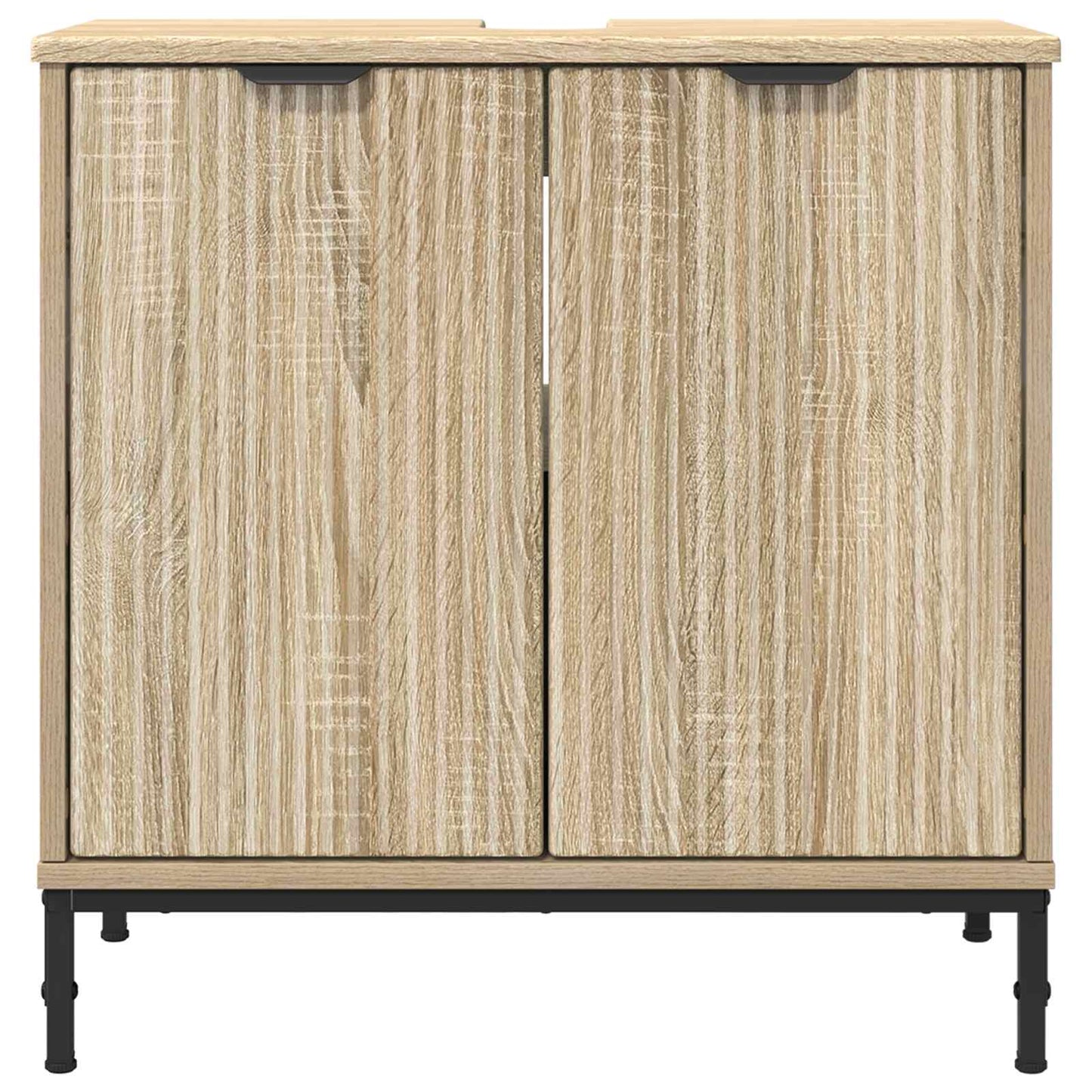 Bathroom Sink Cabinet with Door Sonoma Oak 60.5 x 33.5 x 61 cm