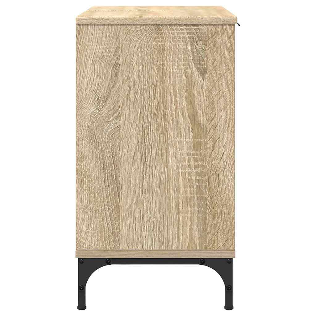Bathroom Sink Cabinet with Door Sonoma Oak 60.5 x 33.5 x 61 cm