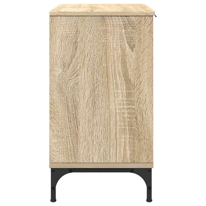 Bathroom Sink Cabinet with Door Sonoma Oak 60.5 x 33.5 x 61 cm