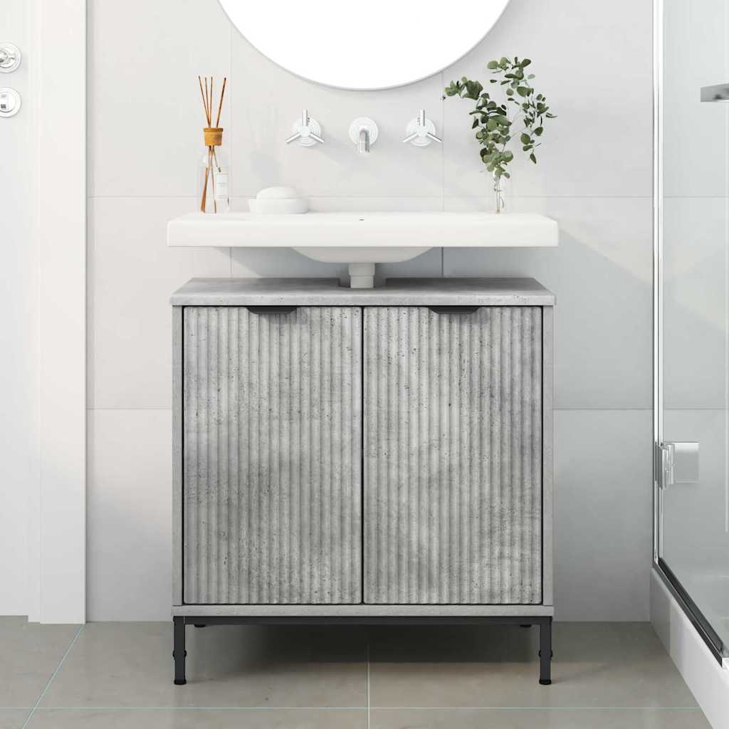 Bathroom Sink Cabinet Concrete Grey 60.5 x 33.5 x 61 cm