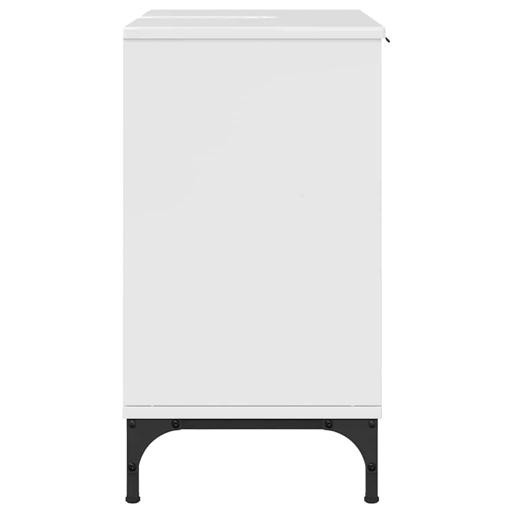 Bathroom Sink Cabinet High gloss white 60.5 x 33.5 x 61 cm