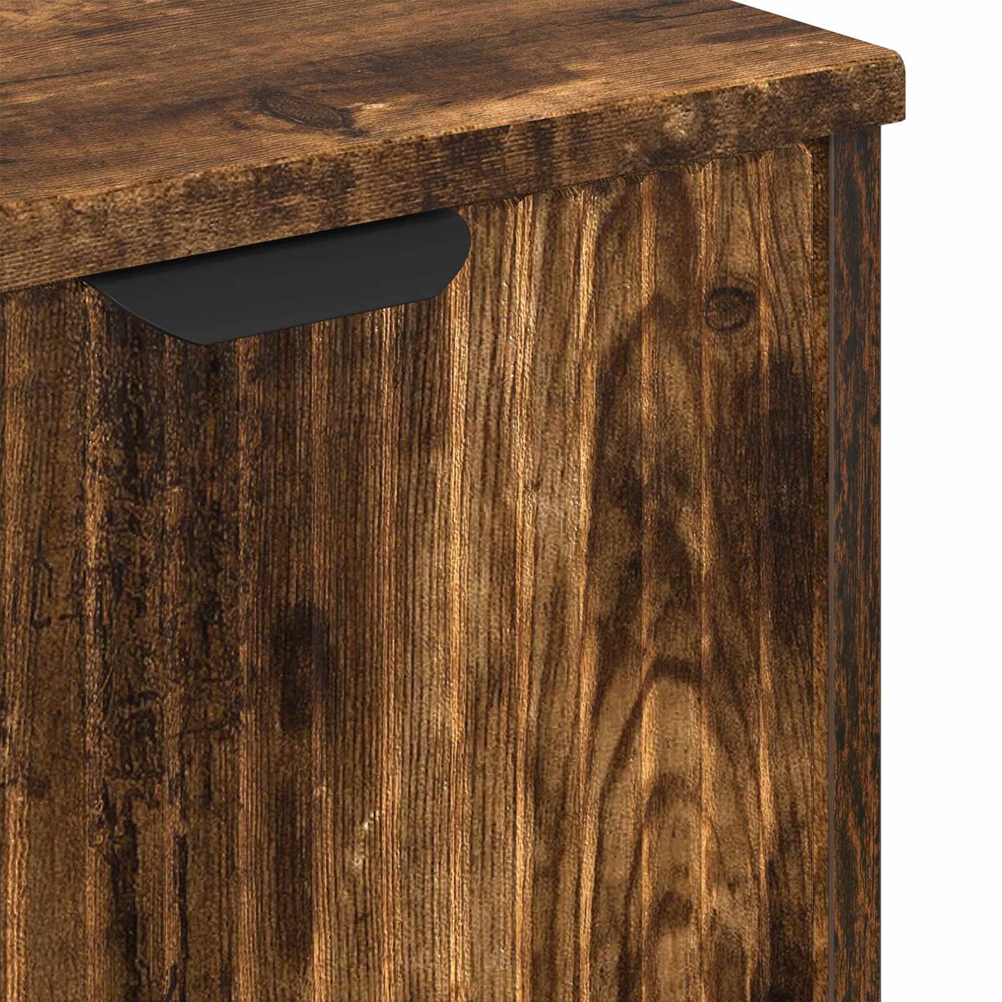 Bathroom Sink Cabinet with Door Smoked Oak 60.5 x 33.5 x 61 cm