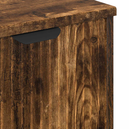 Bathroom Sink Cabinet with Door Smoked Oak 60.5 x 33.5 x 61 cm