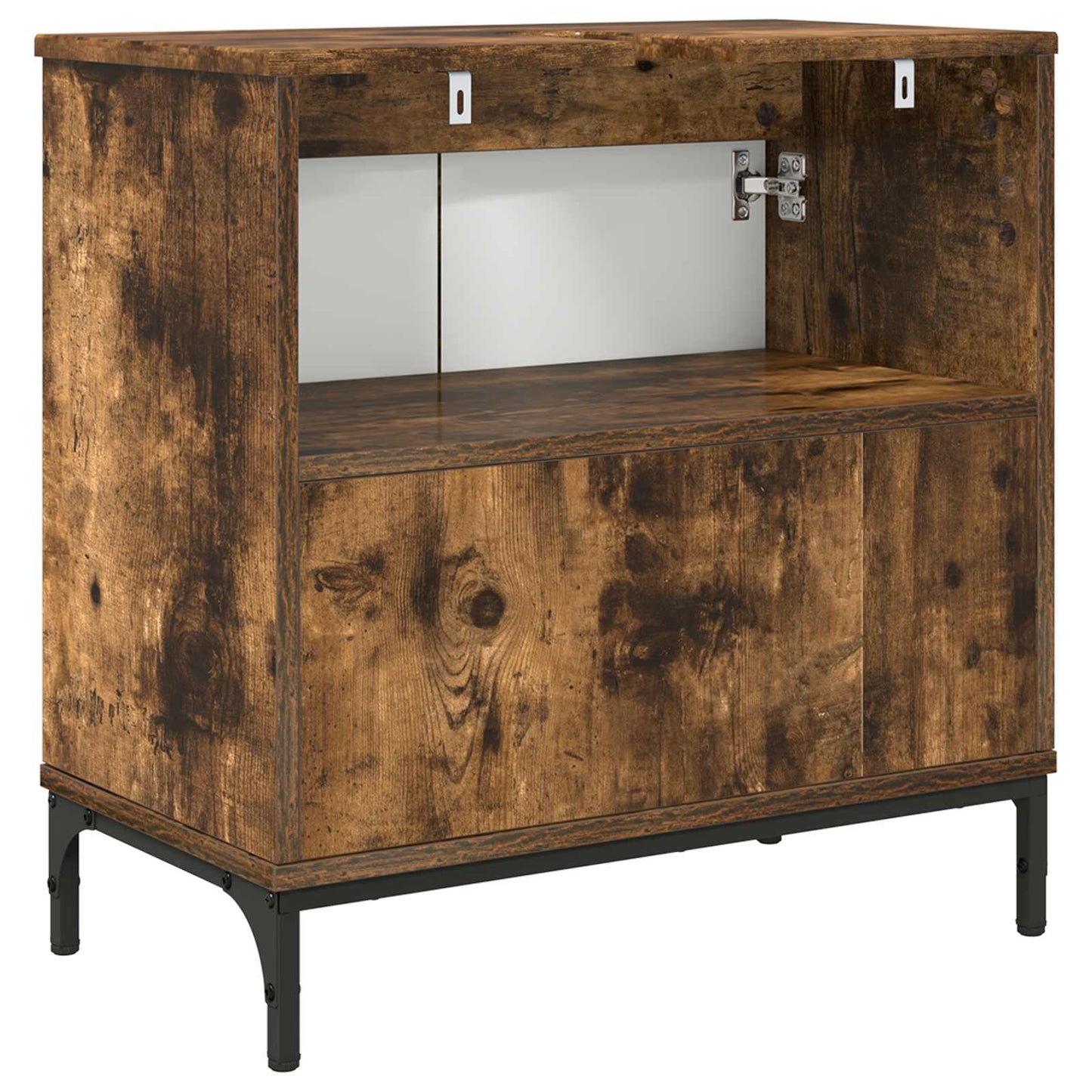 Bathroom Sink Cabinet Smoked Oak 60.5 x 33.5 x 61 cm