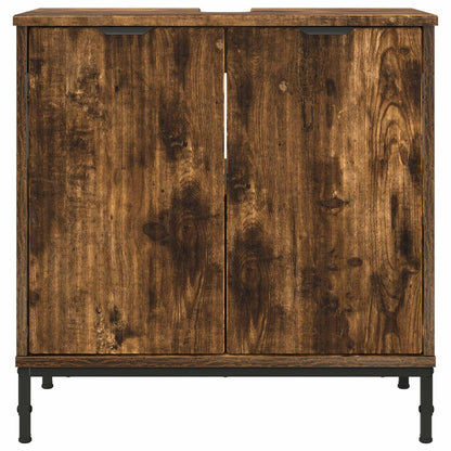 Bathroom Sink Cabinet Smoked Oak 60.5 x 33.5 x 61 cm