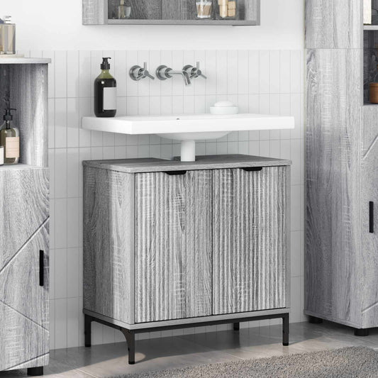 Bathroom Sink Cabinet Grey Sonoma 60.5 x 33.5 x 61 cm