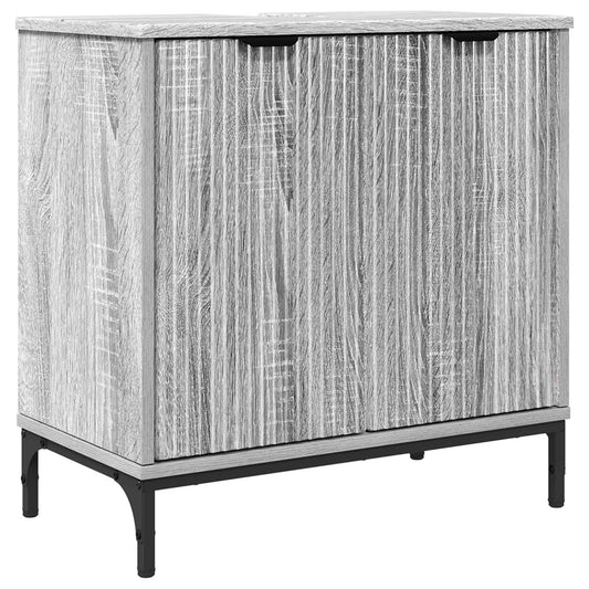 Bathroom Sink Cabinet Grey Sonoma 60.5 x 33.5 x 61 cm