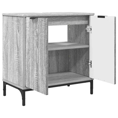Bathroom Sink Cabinet with Door Grey Sonoma 60.5 x 33.5 x 61 cm