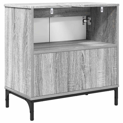 Bathroom Sink Cabinet with Door Grey Sonoma 60.5 x 33.5 x 61 cm