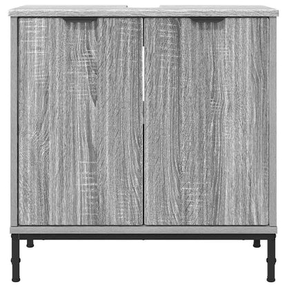 Bathroom Sink Cabinet with Door Grey Sonoma 60.5 x 33.5 x 61 cm