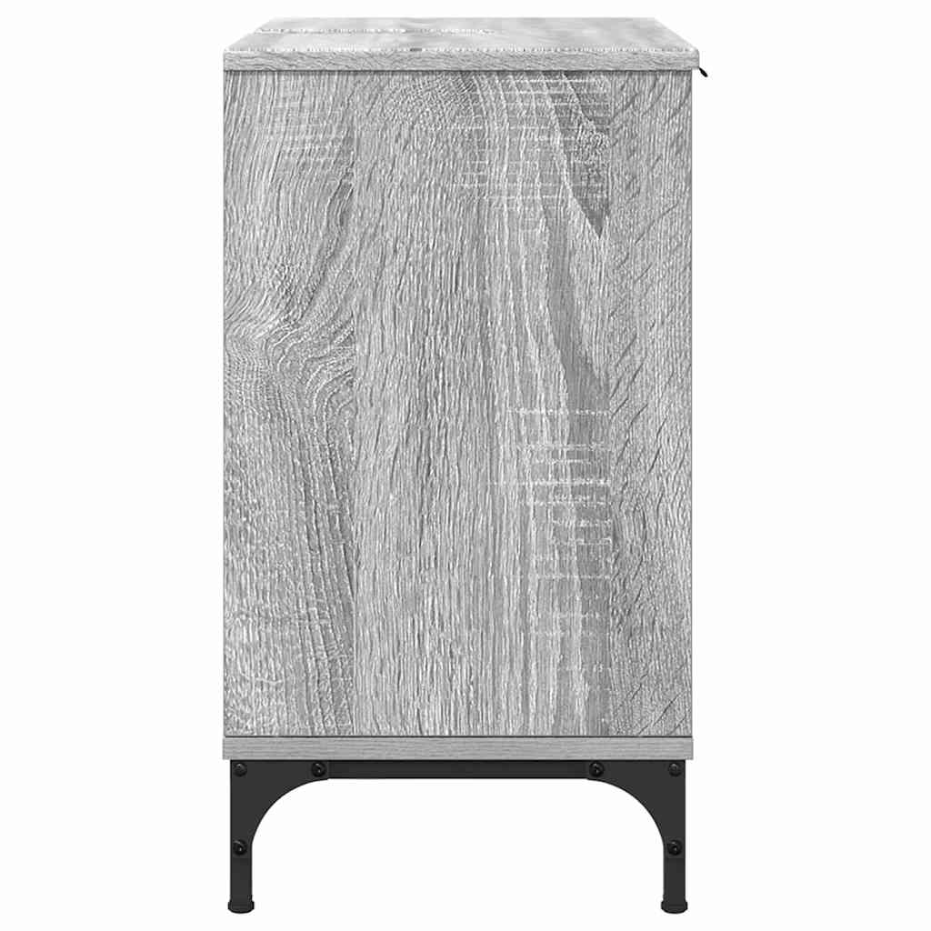 Bathroom Sink Cabinet with Door Grey Sonoma 60.5 x 33.5 x 61 cm