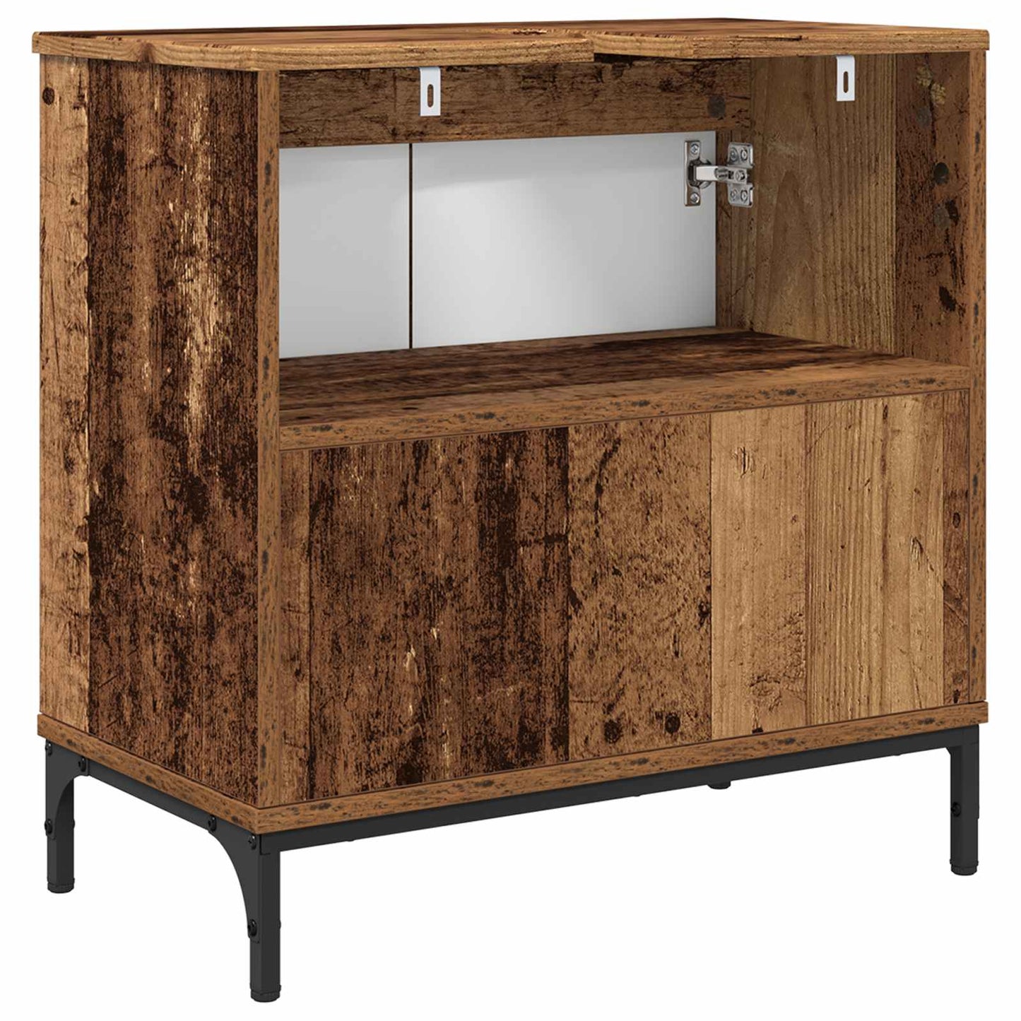 Bathroom Sink Cabinet with Storage Old Wood 60.5 x 33.5 x 61 cm