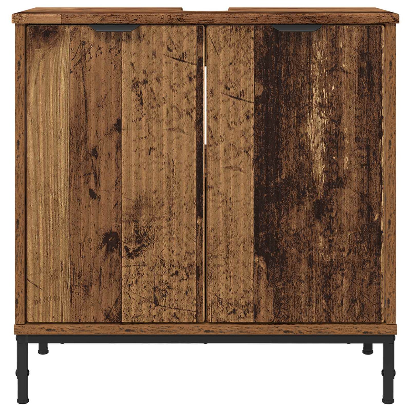 Bathroom Sink Cabinet with Storage Old Wood 60.5 x 33.5 x 61 cm