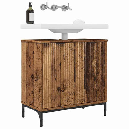 Bathroom Sink Cabinet with Storage Old Wood 60.5 x 33.5 x 61 cm