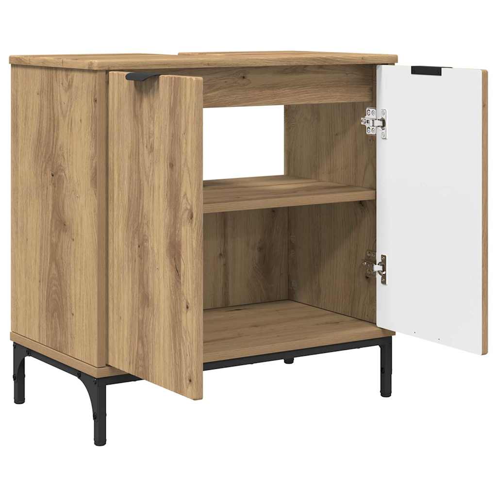 Bathroom Sink Cabinet with Door Artisan Oak 60.5 x 33.5 x 61 cm