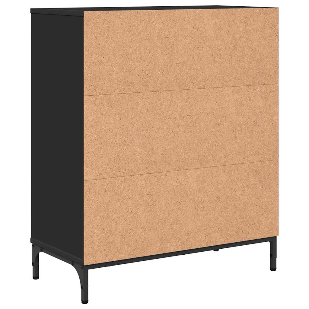 Sideboard Black 69.5 x 33 x 82 cm Engineered Wood