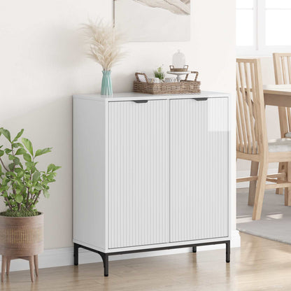 Sideboard High Gloss White 69.5 x 33 x 82 cm Engineered Wood