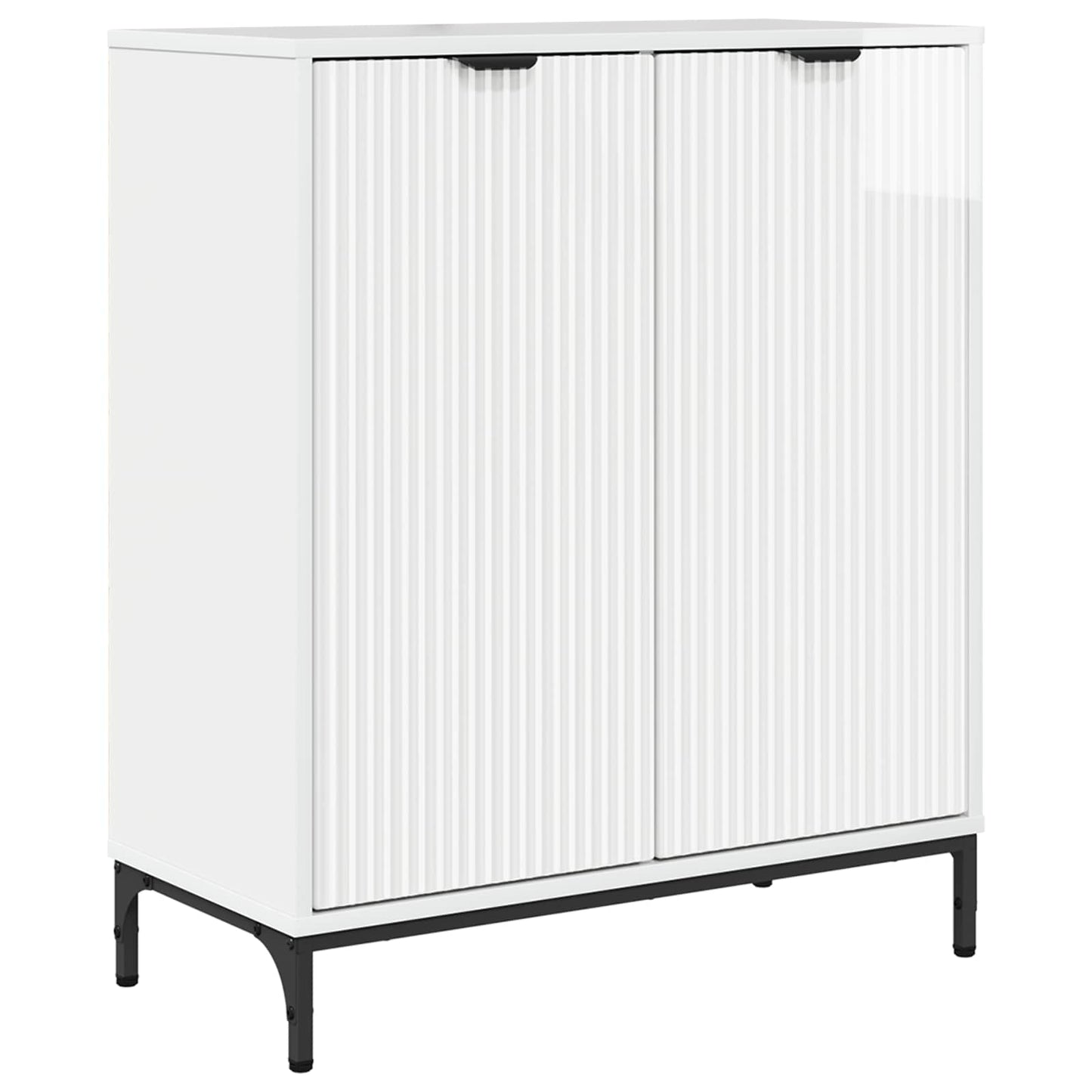 Sideboard High Gloss White 69.5 x 33 x 82 cm Engineered Wood