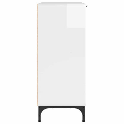 Sideboard High Gloss White 69.5 x 33 x 82 cm Engineered Wood