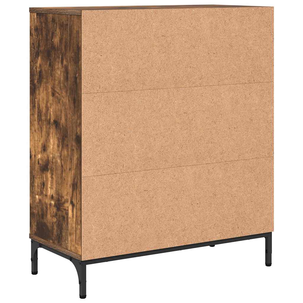 Sideboard Smoked Oak 69.5 x 33 x 82 cm Engineered Wood