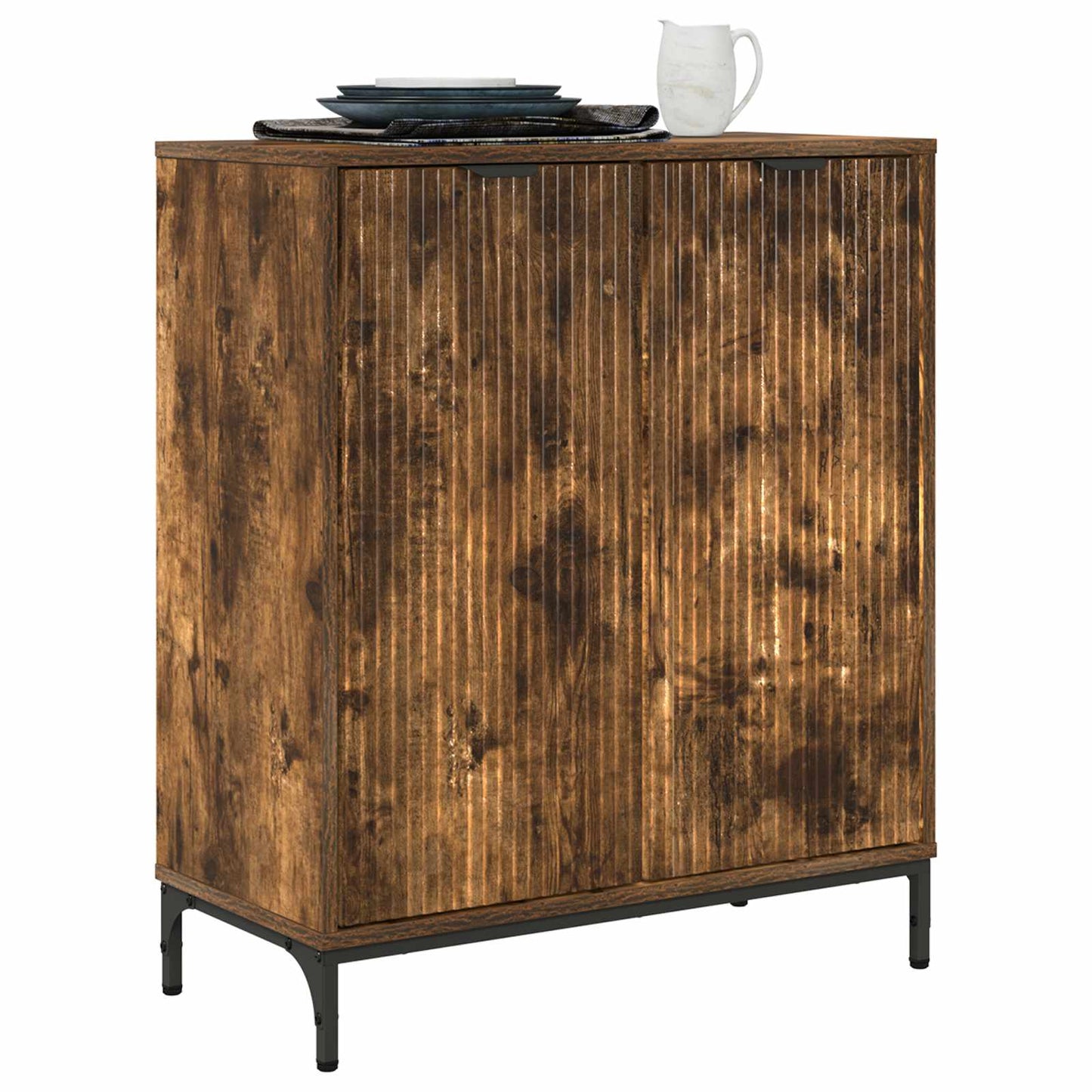 Sideboard Smoked Oak 69.5 x 33 x 82 cm Engineered Wood