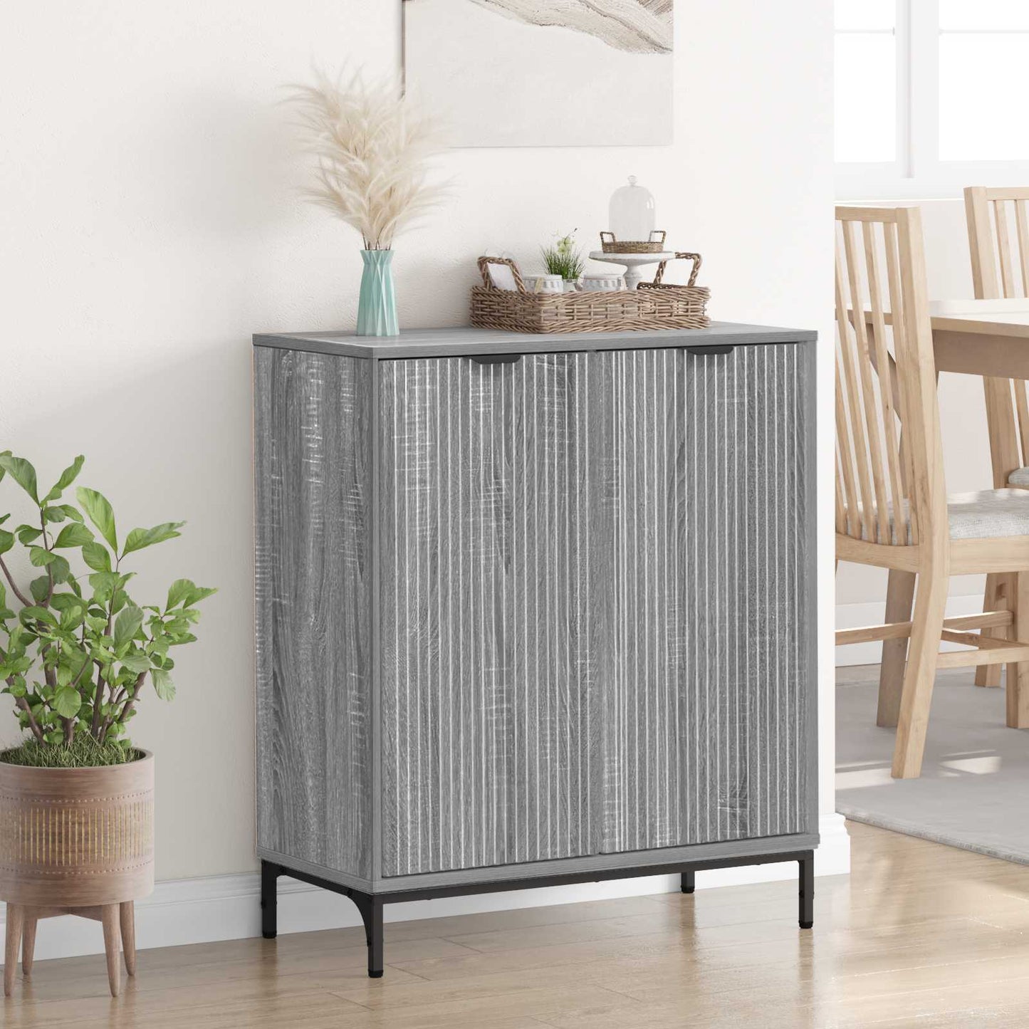 Sideboard Grey Sonoma 69.5 x 33 x 82 cm Engineered Wood