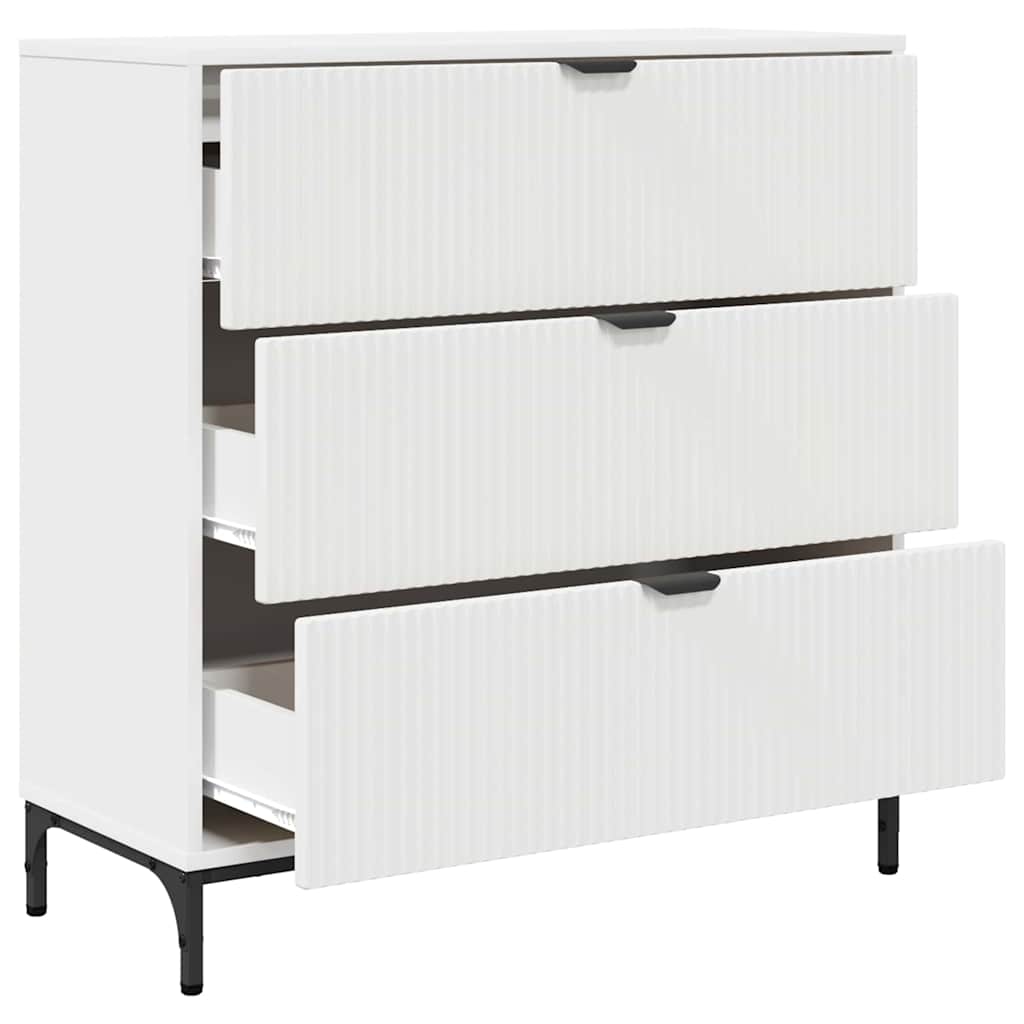 Sideboard with Drawer White 79.5 x 33 x 82 cm Engineered Wood
