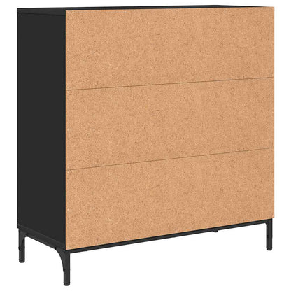 Sideboard with Drawer Black 79.5 x 33 x 82 cm Engineered Wood