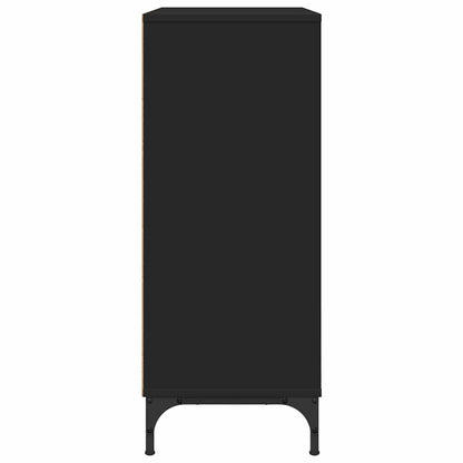 Sideboard with Drawer Black 79.5 x 33 x 82 cm Engineered Wood